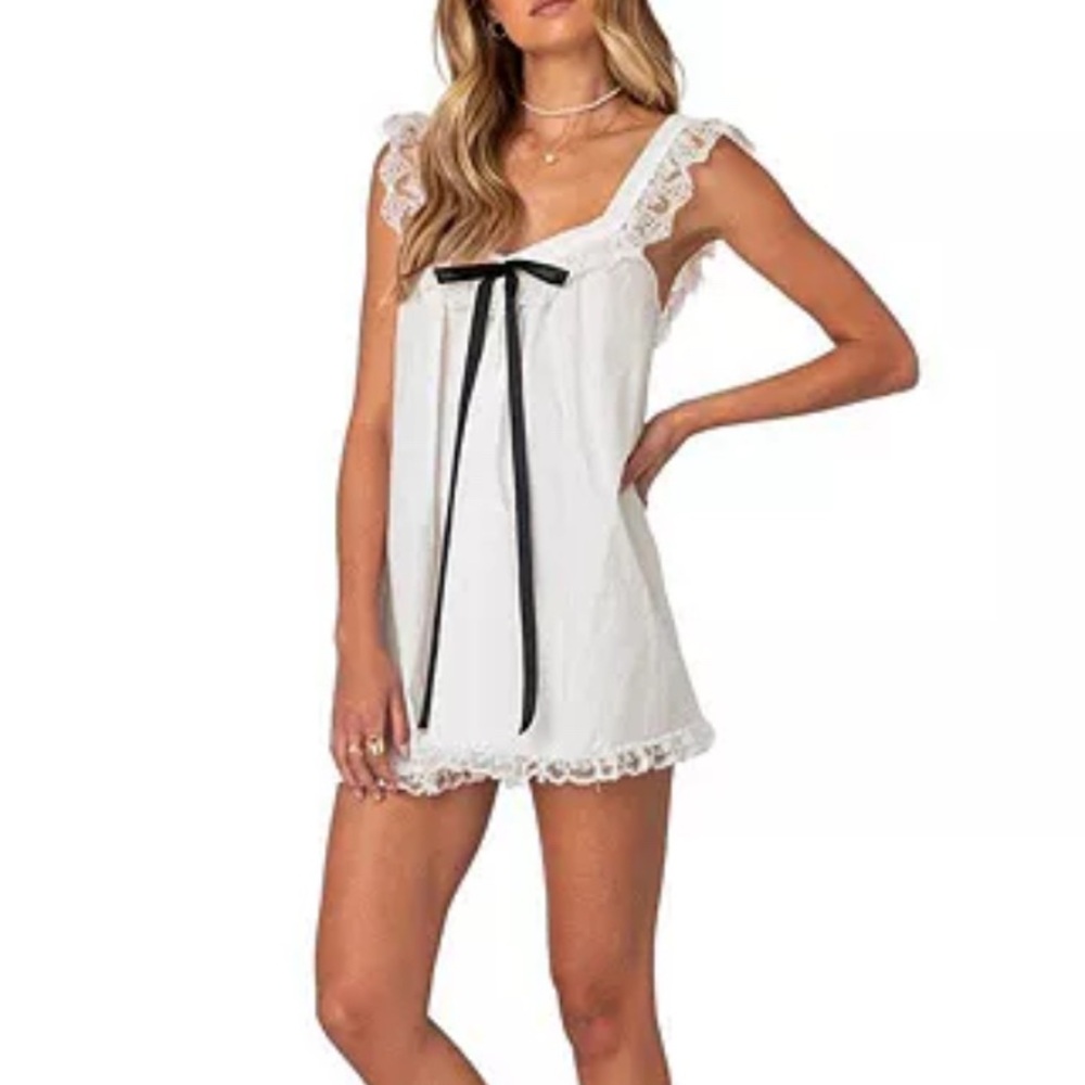 Edikted Rayne Lacey Babydoll Mini Dress